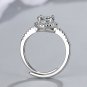 Open Adjustable Women's Ring Niche Design Fashion Temperament Rhinestone Rings circle