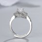 Open Adjustable Women's Ring Niche Design Fashion Temperament Rhinestone Rings pink square