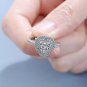Open Adjustable Women's Ring Niche Design Fashion Temperament Rhinestone Rings pink square