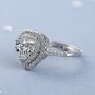 Open Adjustable Women's Ring Niche Design Fashion Temperament Rhinestone Rings pink square