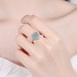 Open Adjustable Women's Ring Niche Design Fashion Temperament Rhinestone Rings pink square
