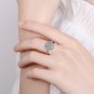 Open Adjustable Women's Ring Niche Design Fashion Temperament Rhinestone Rings pink square