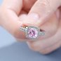 Open Adjustable Women's Ring Niche Design Fashion Temperament Rhinestone Rings white square