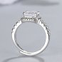 Open Adjustable Women's Ring Niche Design Fashion Temperament Rhinestone Rings yellow square