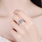 Open Adjustable Women's Ring Niche Design Fashion Temperament Rhinestone Rings yellow square