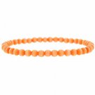 Orange Cat's Eye 4mm Beaded Stretch Bracelet B9076OR