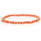 Orange Cats Eye Beaded Stretch Bracelet B6031OR