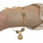 Palace Design Hetian Yu Bell Personality Light Luxury Bracelet for women golden