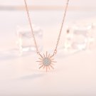 Party CZ Sun Shines 925 Sterling Silver Necklace Rose Gold