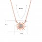 Party CZ Sun Shines 925 Sterling Silver Necklace Rose Gold