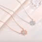 Party CZ Sun Shines 925 Sterling Silver Necklace Rose Gold