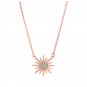 Party CZ Sun Shines 925 Sterling Silver Necklace Rose Gold