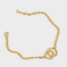 Party Double Circles 925 Sterling Silver Chain Bracelet Silver