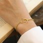Party Double Circles 925 Sterling Silver Chain Bracelet Silver