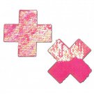 Pastease Color Changing Flip Sequins Cross Pasties Pink O-S TCN-8284-20408