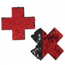 Pastease Color Changing Flip Sequins Cross Red Black O-S TCN-8284-20402