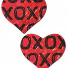 Pastease Shattered Glass Disco Ball Red With Black XO Heart PASHRTXORDBK