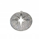 Pave Star Charm; Silver Star Charm; Micro Pave Star Charm; JStar Charm 32x30mm 1 Pc Default Title