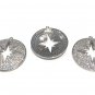 Pave Star Charm; Silver Star Charm; Micro Pave Star Charm; JStar Charm 32x30mm 1 Pc Default Title