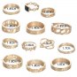 Personality Exaggerated Punk Style Metal Rings 13 Pcs Set silver