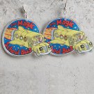 Picture Book Flying House Color Resin Transparent Earrings 1