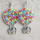 Picture Book Flying House Color Resin Transparent Earrings 3