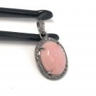 Pink Opal Pendant; GemstonePave Diamond Pendant Sterling Silver Pendant DIY Pendant Default Title
