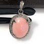 Pink Opal Pendant; GemstonePave Diamond Pendant Sterling Silver Pendant DIY Pendant Default Title