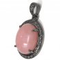 Pink Opal Pendant; GemstonePave Diamond Pendant Sterling Silver Pendant DIY Pendant Default Title