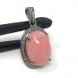 Pink Opal Pendant; GemstonePave Diamond Pendant Sterling Silver Pendant DIY Pendant Default Title