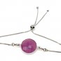 Pink SapphiSterling Silver Adjustable Bolo Bracelet Layering Bracelet Gifts for Her Default Title