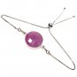 Pink SapphiSterling Silver Adjustable Bolo Bracelet Layering Bracelet Gifts for Her Default Title