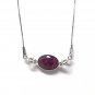 Pink Sapphire GemstoneSterling Silver Dainty Necklace Delicate Jewelry for Women Gifts for her 20