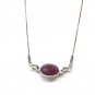 Pink Sapphire GemstoneSterling Silver Dainty Necklace Delicate Jewelry for Women Gifts for her 20