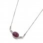 Pink Sapphire GemstoneSterling Silver Dainty Necklace Delicate Jewelry for Women Gifts for her 20