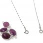 Pink SapSterling Silver Dainty Necklace Natural Gemstone Delicate Silver Jewelry Gifts for Her 20