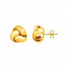 Polished Love Knot Post Earrings in 14k Yellow Gold Yellow Gold