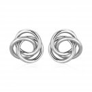 Polished Open Love Knot Earrings in Sterling Silver Sterling Silver