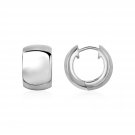 Polished Round Hoop Earrings in Sterling Silver Sterling Silver