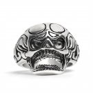 Polished Skull Stainless Steel Ring - SCR2019