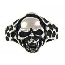 Polished Skull Stainless Steel Ring - SCR2051