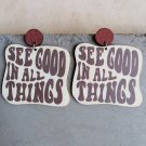 Pop Optimistic Alphabet Wood Earrings 1