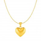 Puffed Heart Pendant in 10k Yellow Gold
