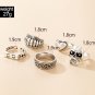 Punk Skull Heart Heart Ring silver