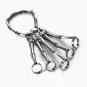 Punk Wristband Skull Fingers Metal Skeleton Hand Bracelet black