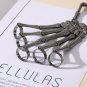 Punk Wristband Skull Fingers Metal Skeleton Hand Bracelet black