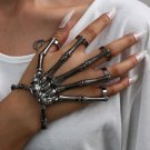 Punk Wristband Skull Fingers Metal Skeleton Hand Bracelet gold