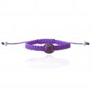 Purple Crystal Fireball Adjustable Children's Bracelet B12912PU
