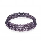 Purple Glass Bead Coil Bracelet B12406PU