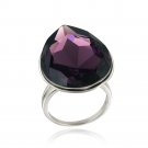 Purple Swarovski Elemtns Teardrop Ring Size 9 R12146A-9